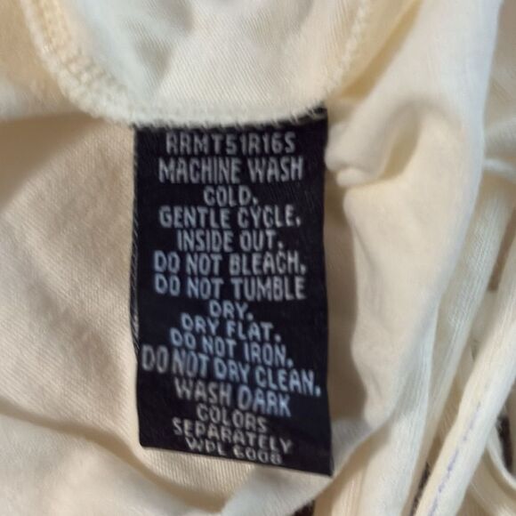 Rock&Roll Women’s Cream Graphic Fringe T-Shirt - Picture 6 of 6